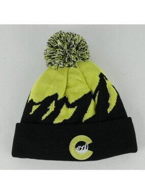 BOCO Gear Adult Unisex Green Black Fleece Lined Winter Pompom Beanie